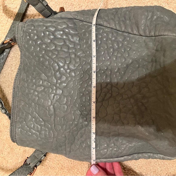 Alexander Wang Diego Gray Pebbled Leather Bucket Bag - Picture 9 of 9